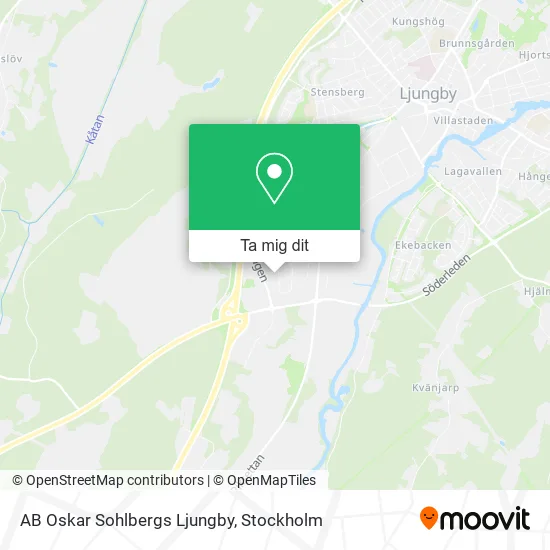 AB Oskar Sohlbergs Ljungby karta