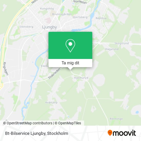Bt-Bilservice Ljungby karta