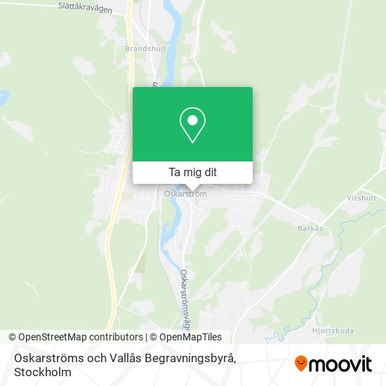 Oskarströms och Vallås Begravningsbyrå karta