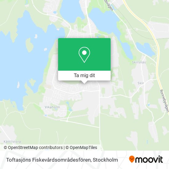 Toftasjöns Fiskevårdsområdesfören karta