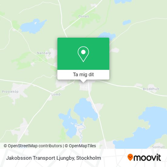 Jakobsson Transport Ljungby karta