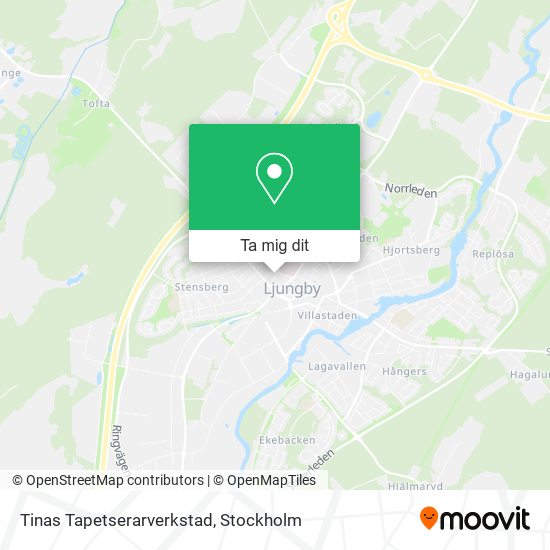 Tinas Tapetserarverkstad karta