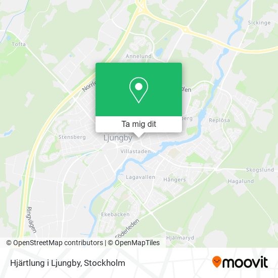 Hjärtlung i Ljungby karta