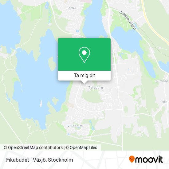 Fikabudet i Växjö karta