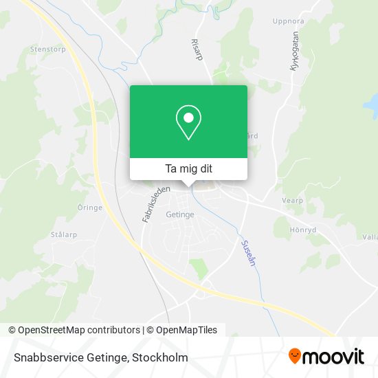 Snabbservice Getinge karta