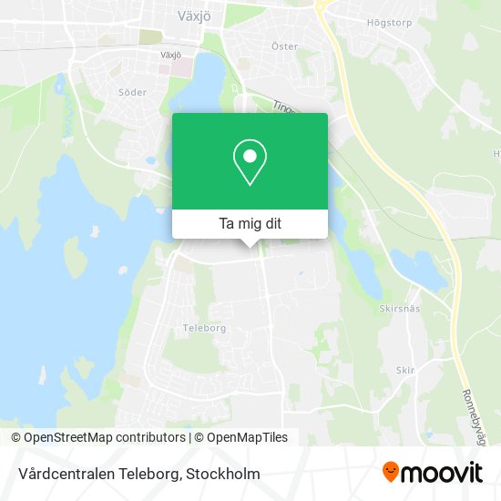 Vårdcentralen Teleborg karta