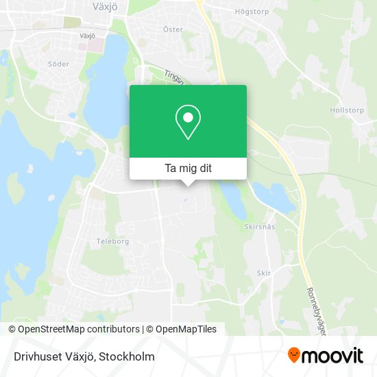 Drivhuset Växjö karta