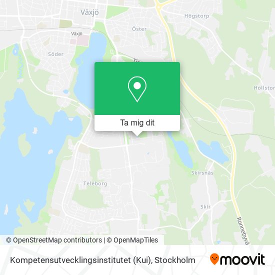 Kompetensutvecklingsinstitutet (Kui) karta