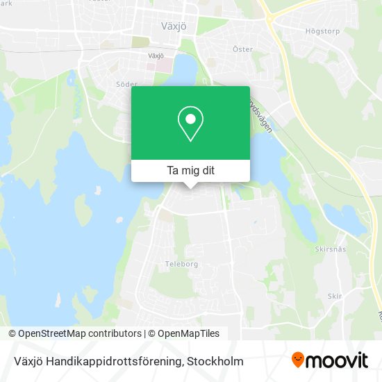 Växjö Handikappidrottsförening karta