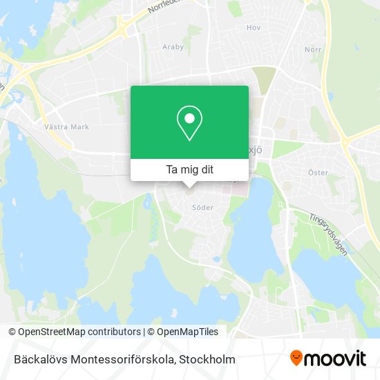 Bäckalövs Montessoriförskola karta