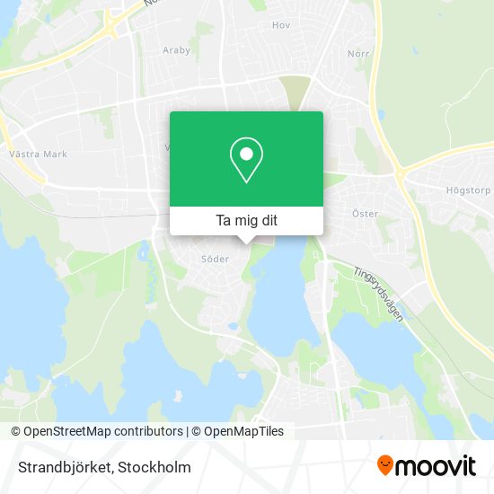 Strandbjörket karta