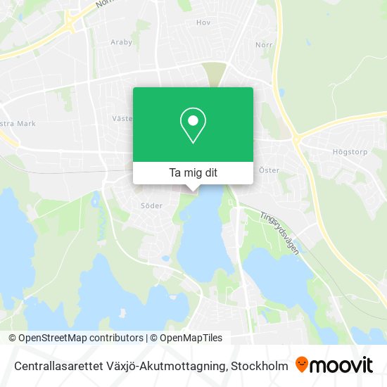 Centrallasarettet Växjö-Akutmottagning karta