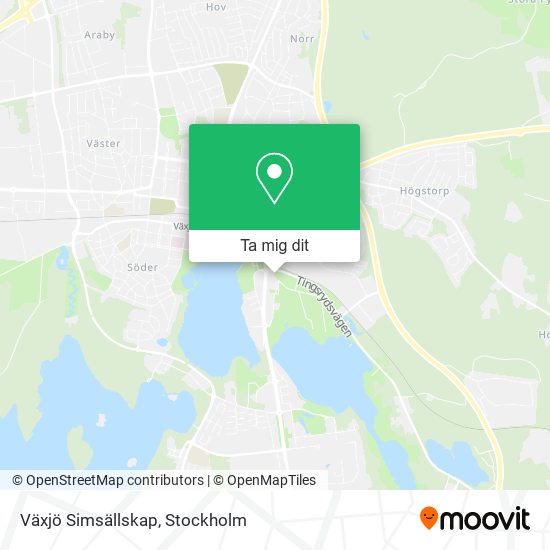 Växjö Simsällskap karta