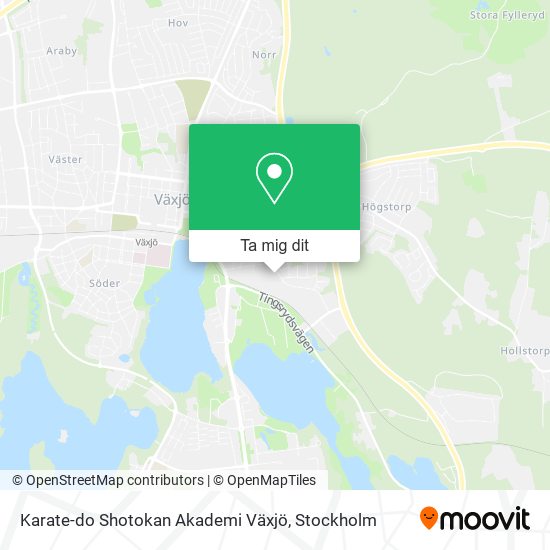 Karate-do Shotokan Akademi Växjö karta
