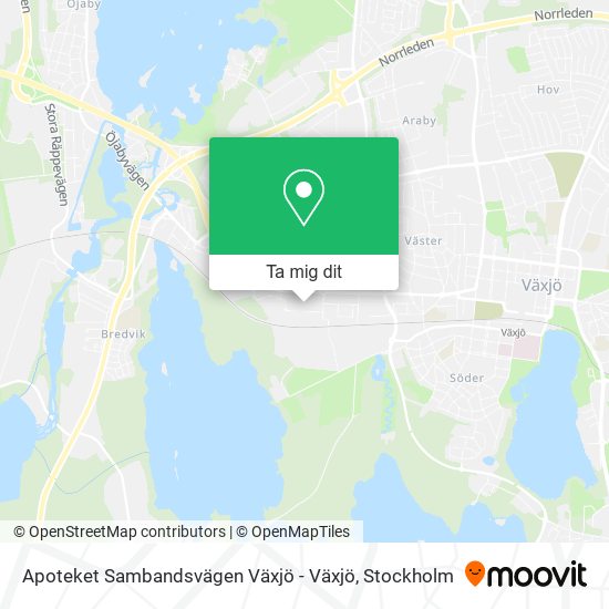 Apoteket Sambandsvägen Växjö - Växjö karta