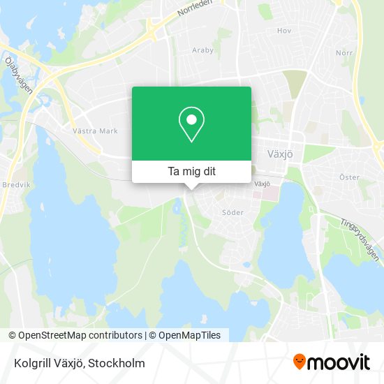 Kolgrill Växjö karta