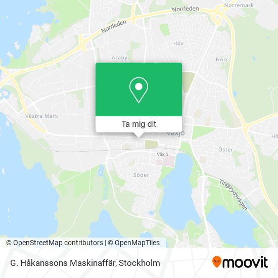 G. Håkanssons Maskinaffär karta