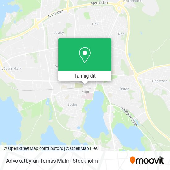 Advokatbyrån Tomas Malm karta