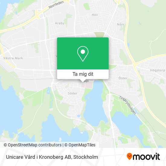 Unicare Vård i Kronoberg AB karta