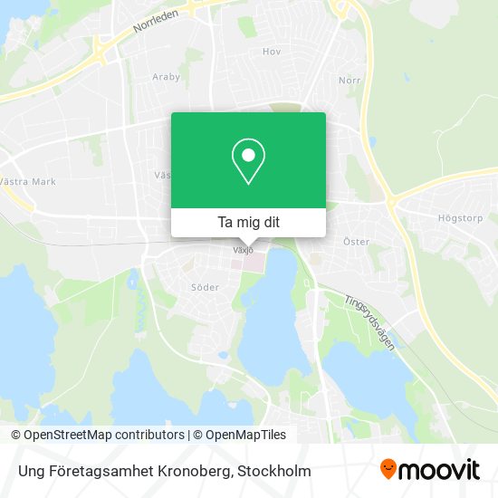 Ung Företagsamhet Kronoberg karta