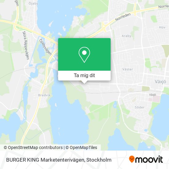 BURGER KING Marketenterivägen karta