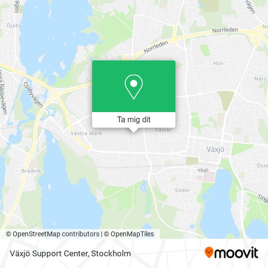 Växjö Support Center karta