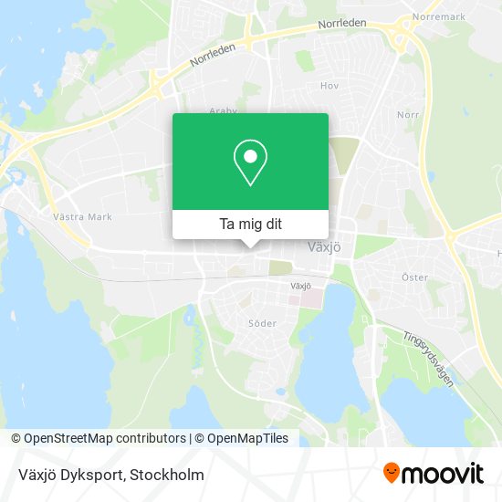 Växjö Dyksport karta