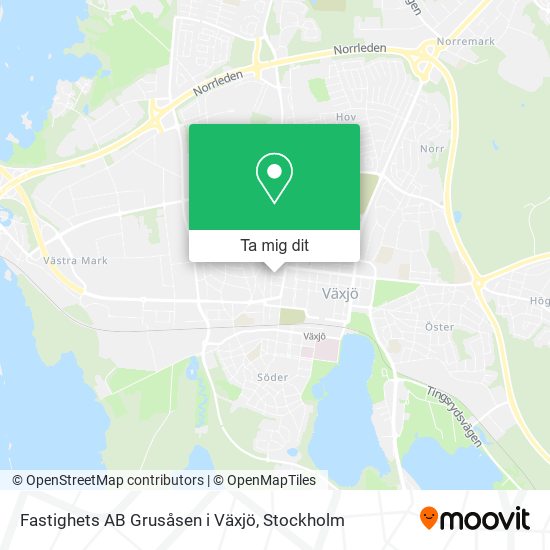 Fastighets AB Grusåsen i Växjö karta