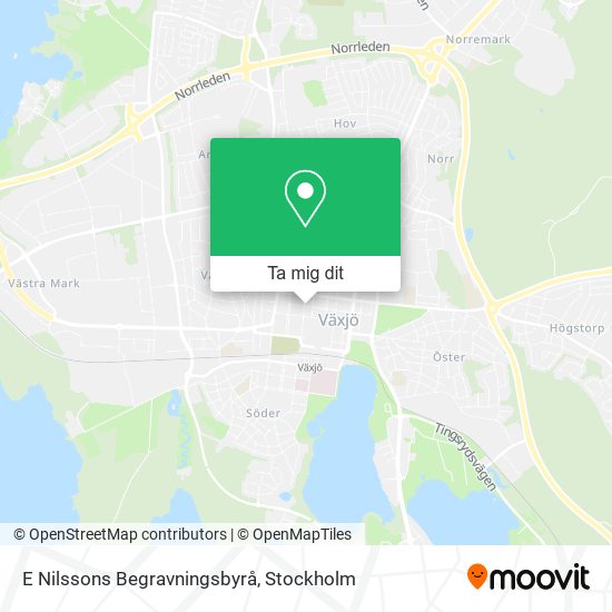 E Nilssons Begravningsbyrå karta