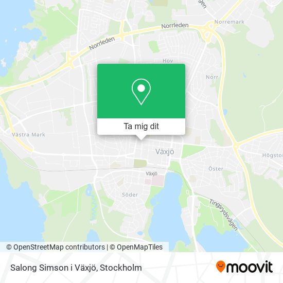 Salong Simson i Växjö karta