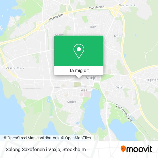 Salong Saxofönen i Växjö karta