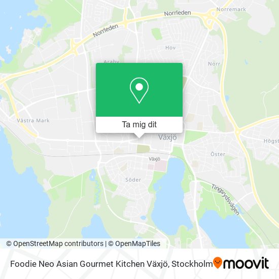 Foodie Neo Asian Gourmet Kitchen Växjö karta