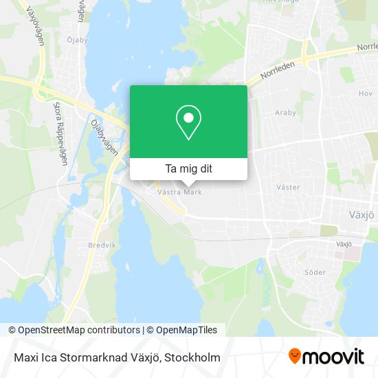 Maxi Ica Stormarknad Växjö karta