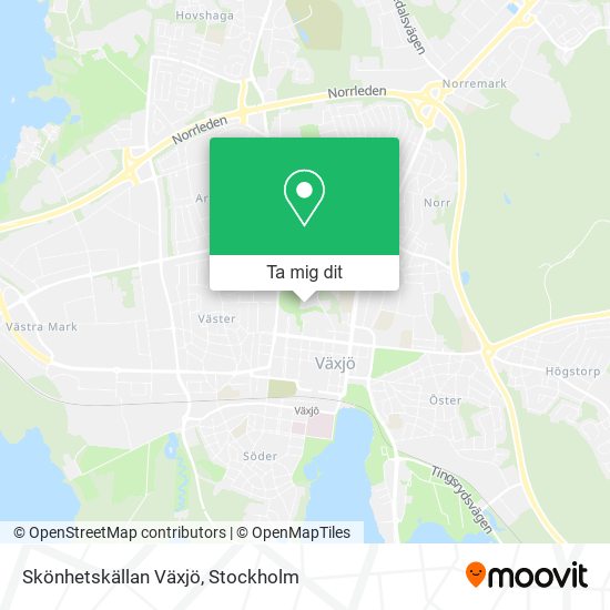 Skönhetskällan Växjö karta