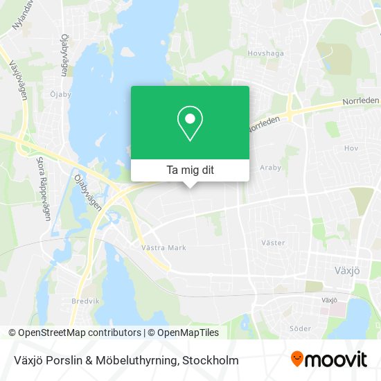 Växjö Porslin & Möbeluthyrning karta