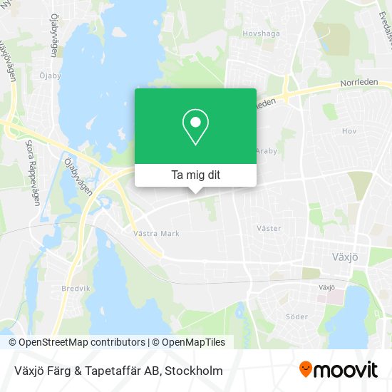 Växjö Färg & Tapetaffär AB karta
