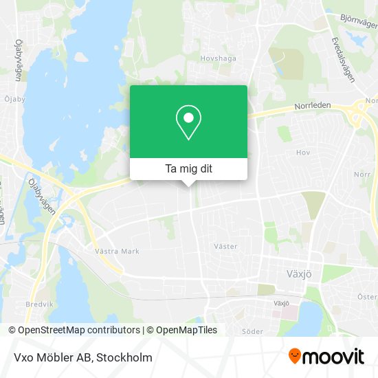 Vxo Möbler AB karta