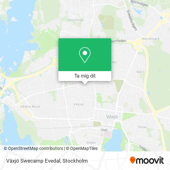 Växjö Swecamp Evedal karta