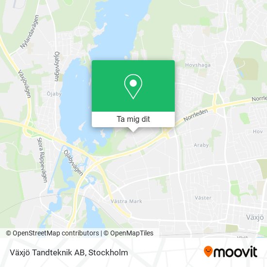 Växjö Tandteknik AB karta