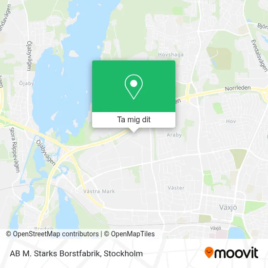 AB M. Starks Borstfabrik karta