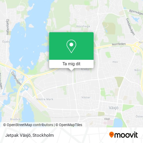 Jetpak Växjö karta