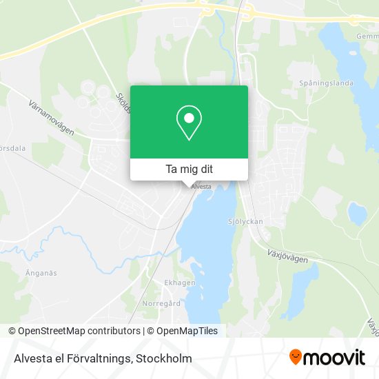 Alvesta el Förvaltnings karta