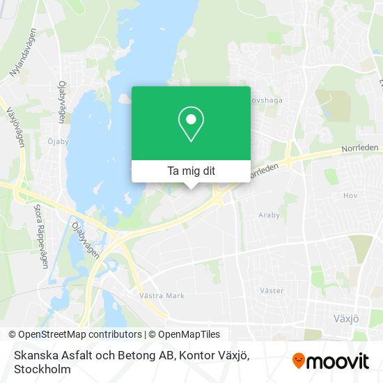 Skanska Asfalt och Betong AB, Kontor Växjö karta
