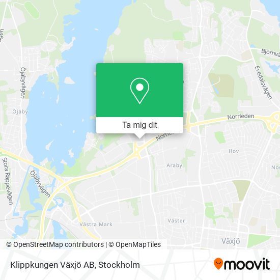 Klippkungen Växjö AB karta