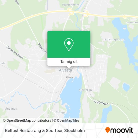 Belfast Restaurang & Sportbar karta