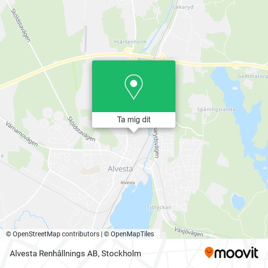 Alvesta Renhållnings AB karta