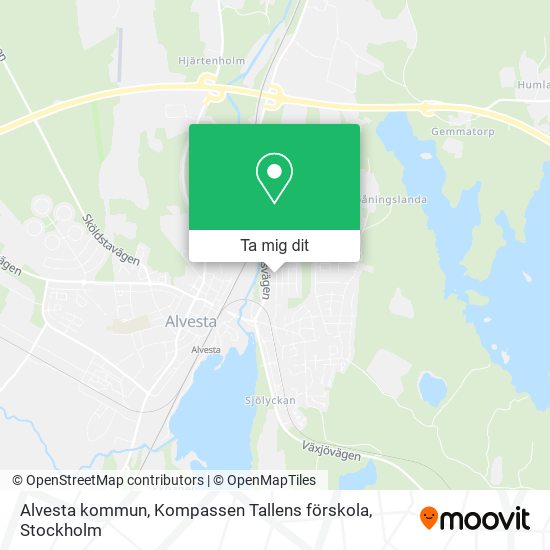 Alvesta kommun, Kompassen Tallens förskola karta