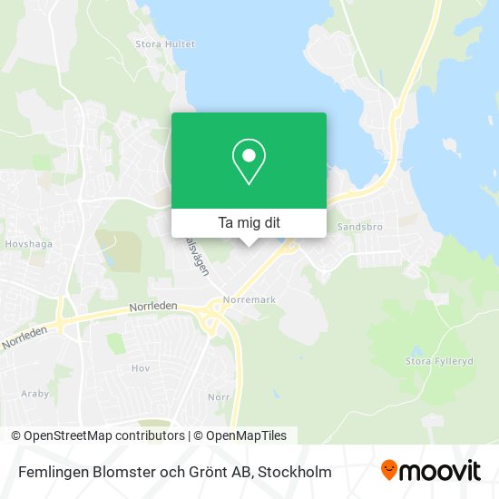 Femlingen Blomster och Grönt AB karta