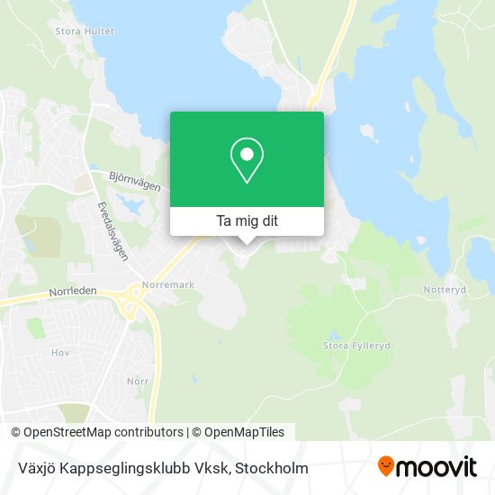 Växjö Kappseglingsklubb Vksk karta