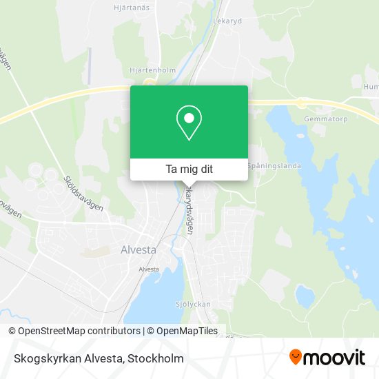Skogskyrkan Alvesta karta